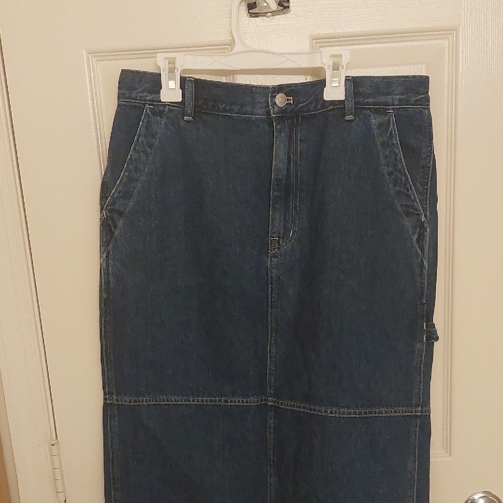 Madewell Indigo Carpenter Jean Denim Skirt
